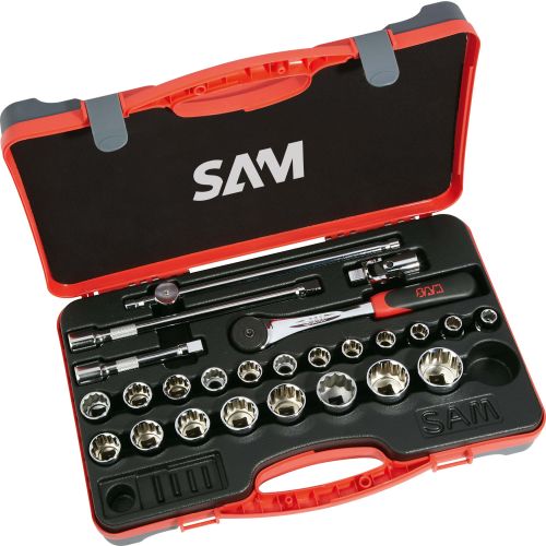 Coffret 1/2’’ de 25 outils 12 pans en mm - SAM OUTILLAGE - 75-S25 pas cher Principale L