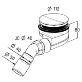 Bonde douche TURBOFLOW 90 mm - NICOLL - 0205240 pas cher Principale M