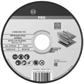 10 disques Bosch tron&ccedil;on MTX et inox 125 x 1,6 x 22,23 mm - 2 608 619 050 pas cher Principale M