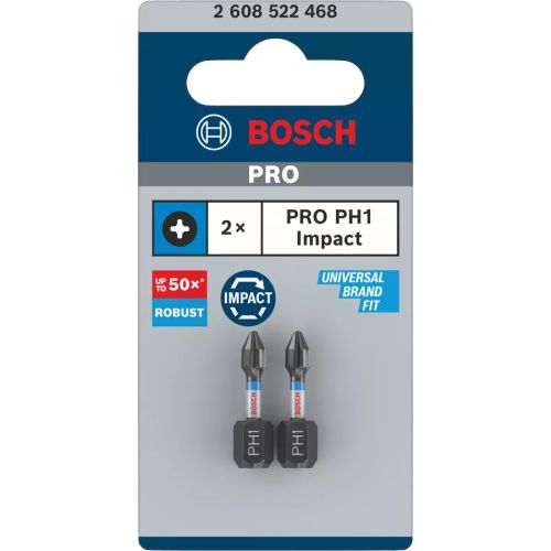 Lot de 2 embouts de vissage Pro Impact PH1 25mm BOSCH 2608522468 photo du produit Secondaire 4 L