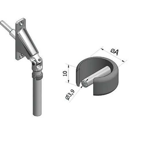Anneau clip de liaison pour manivelle diamètre 13 mm pivot 9,9 mm blanc CHERUBINI 759516 photo du produit Secondaire 1 L