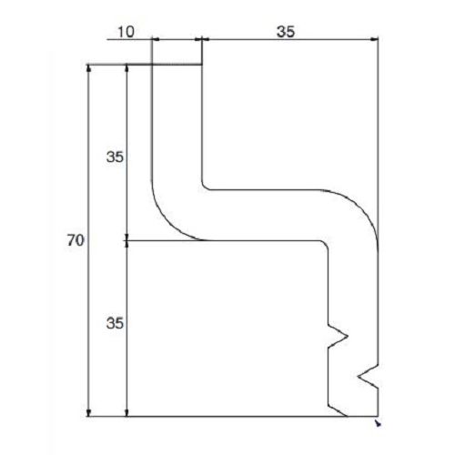 Goujon d'espagnolette à sceller coudé noir diamètre 10 mm TORBEL 720024 photo du produit Secondaire 1 L