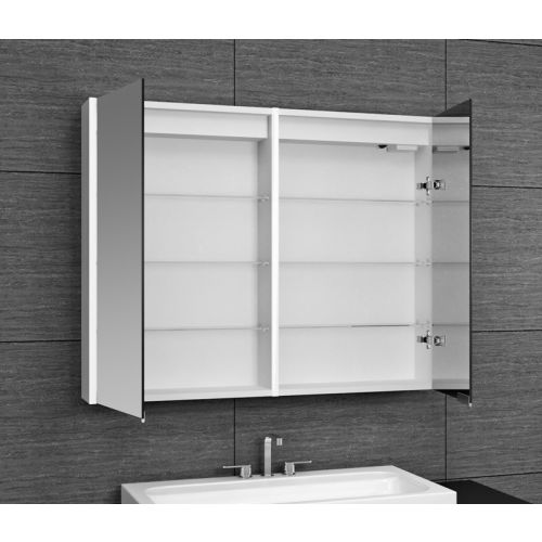 Armoire de toilette aluminium deux portes modèle NEV 90 70x90cm - PRADEL - 730056 pas cher Secondaire 2 L