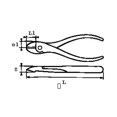 Pince coupante diagonale PVC polie vernie 145mm - SAM OUTILLAGE - 233-14P pas cher Secondaire 1 L