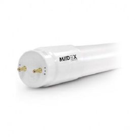 Pack de 10 tubes LED T8 Miidex Lighting 18 W 1200 mm P/N même côté + starter photo du produit Principale M