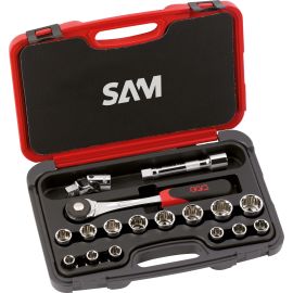 Coffret 1/2'' de 17 outils Sam outillage en mm - 75-S17PA photo du produit Principale M