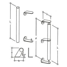 Kit de fixation pour poignée sur mesure HERACLES photo du produit Principale M