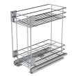 Cadre bas coulissant 2 niveaux avec porte bouteilles pour meuble 300 mm SIGE SPA 003G-300 photo du produit