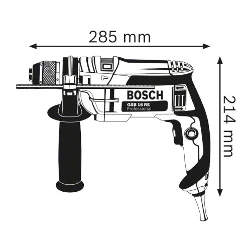 Perceuse à percussion Bosch Bleu GSB16RE 750W