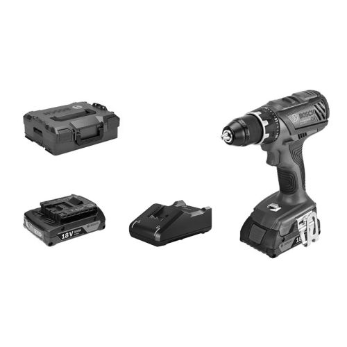 Perceuse-visseuse 18V GSR 18V-28 + 2 batteries 2Ah + chargeur + coffret L-BOXX - BOSCH - 06019H4102 pas cher