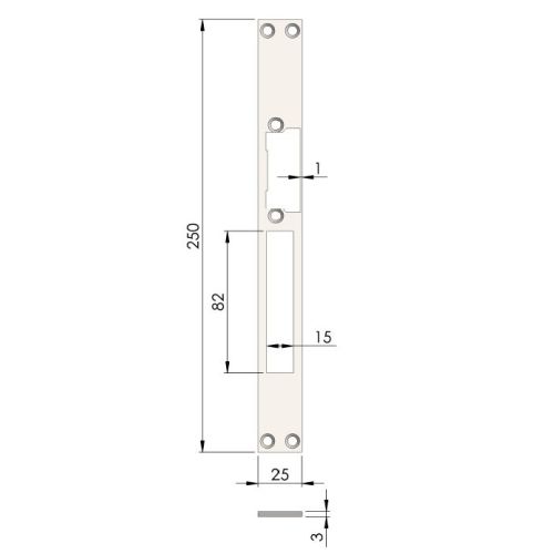 Têtière double inox ULTIMFIT 250 mm profil aluminium / PVC Héraclès PCA-919X photo du produit