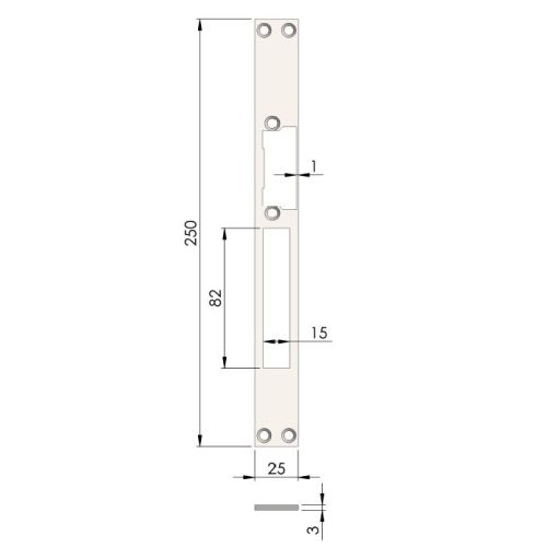 Têtière double inox ULTIMFIT 250 mm profil Alu / PVC HERACLES photo du produit Secondaire 1 L