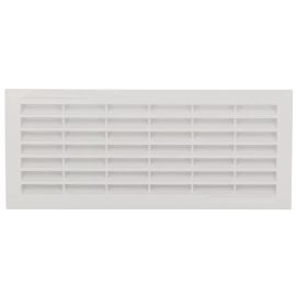 Grille d'a&eacute;ration Nicoll rectangulaire 108 x 254 mm &agrave; coller ou &agrave; visser blanche - 1B111 photo du produit Principale M
