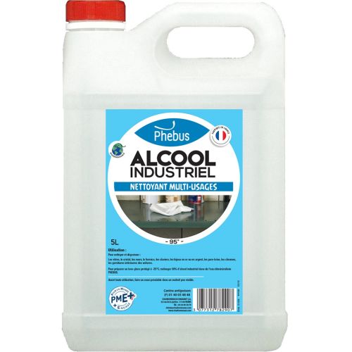 Alcool industriel 95° 5 L PHEBUS ALCOOL.IND.5L photo du produit Principale L