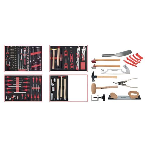 Composition d'outils pour la carrosserie 166 pièces KS TOOLS 714.0154 photo du produit