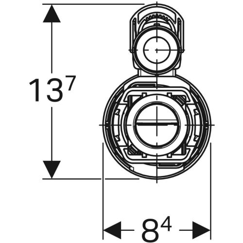 Mécanisme de chasse complet 3/6 l double touche alimentation d'eau universelle type 290-380 GEBERIT 283.304.21.2 photo du produit Secondaire 2 L