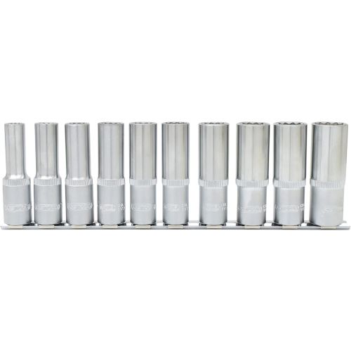 Jeu de 10 douilles longues 12 pans 1/2 '' de 10 à 21 mm KS TOOLS 917.1750 photo du produit