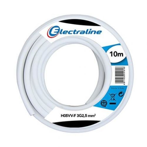 Câble domestique H05VV-F blanc 2,5mm² 10m - ELECTRALINE - 20607085J pas cher Principale L