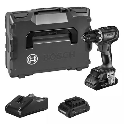 Perceuse-visseuse 18V GSR 18V-90 C PROFESSIONAL avec 2 batteries + chargeur + coffret L-BOXX - BOSCH - 06019K6005 pas cher