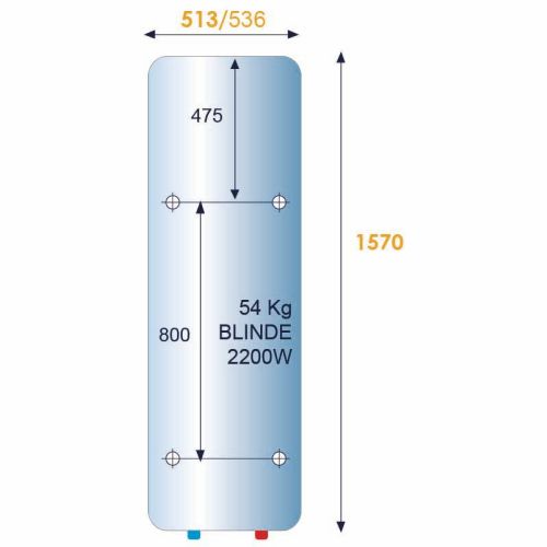 Chauffe-eau électrique blindé vertical mural 150 L THERMOR 271072 photo du produit Secondaire 2 L
