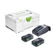 Set énergie SYS3 ENG 18V 2x4,0/TCL6 2 x 4 Ah 18 V en coffret SYSTAINER 3 FESTOOL 576811 photo du produit