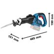 Scie sabre 18V GSA 18V-32 Professional + 2 batteries 8Ah + chargeur + coffret BOSCH 06016A810H photo du produit Secondaire 1 S