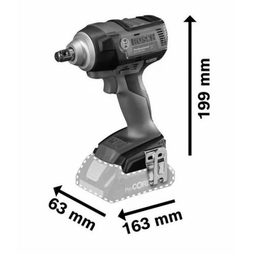 Boulonneuse à choc Bosch Boulonneuse 18v gds 18v1000 professional 2  batteries procore 8 ah chargeur lboxx 136 773669