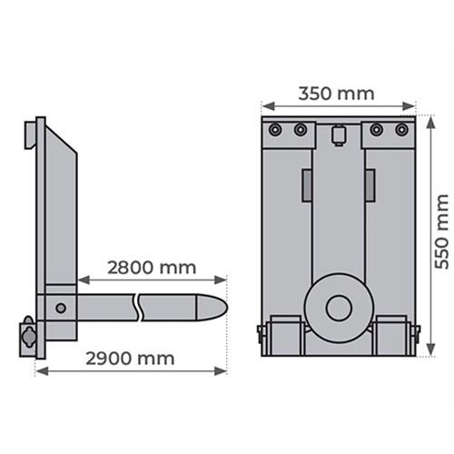 Eperon charge cylindrique Stockman sur tablier 510 kg - EPG500A photo du produit Secondaire 1 L
