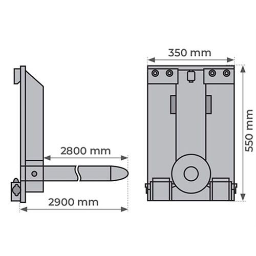 Eperon charge cylindrique Stockman sur tablier 510 kg - EPG500A photo du produit Secondaire 2 L