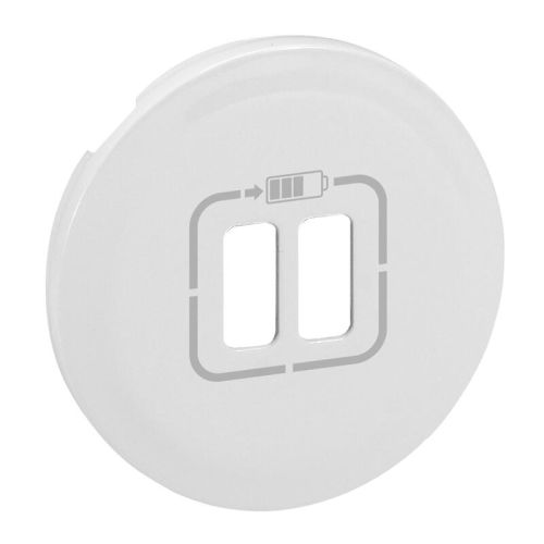 Enjoliveur C&Eacute;LIANE pour chargeur double USB Type-A et Type-C blanc - LEGRAND - 068256 pas cher Secondaire 1 L