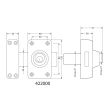 Verrou double entrée 4000S Omega cylindre de 45 mm JPM 422000-51-0AFB photo du produit