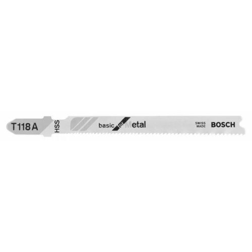 5 lames de scie sauteuse 92mm pour le métal T118A - BOSCH - 2608631013 pas cher