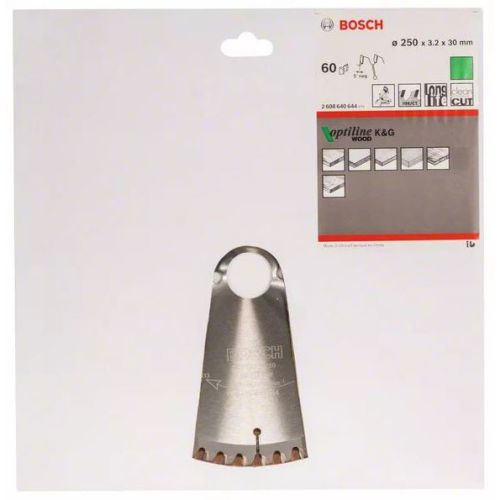 Lame de scie circulaire 250 x 30 x 3,2mm Optiline Wood pour le bois 60 dents - BOSCH - 2608640644 pas cher Secondaire 2 L