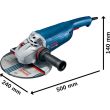 Pack meuleuses (GW 22-230 P + GWS 1400) (sans batterie ni chargeur) BOSCH 0601824805 photo du produit Secondaire 1 S