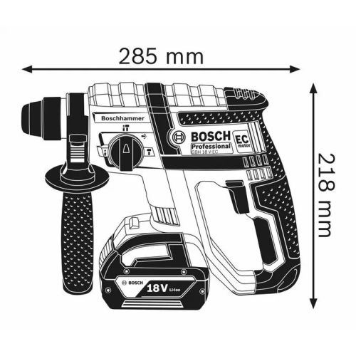 Perforateur SDS Plus BRUSSLESS GBH18V-EC + 2 batteries Procore 5,5Ah + chargeur + coffret L-BOXX - BOSCH pas cher Secondaire 3 L