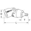 Douille ULTIMATE articulée Torx 1/4'' T8 KS TOOLS 922.1447 photo du produit Secondaire 1 S