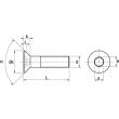 Vis à métaux tête fraisée 6 pans creux inox A2 ISO 10642 DIN 7991 16X100 boîte de 25 - ACTON - 6220316X100 pas cher Secondaire 3 S