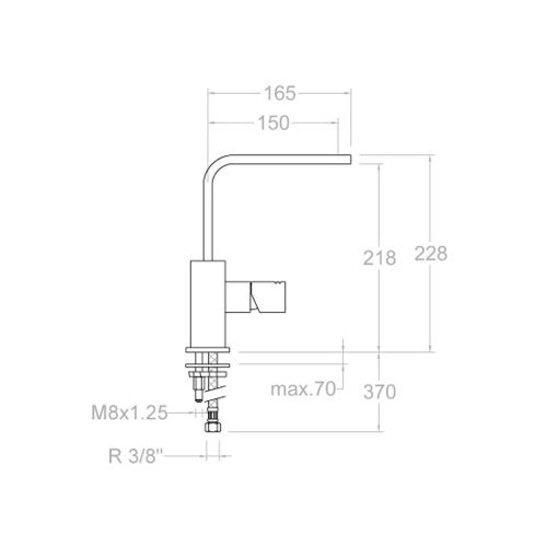 Mitigeur de lavabo bec orientable KUATRO 4721 - RAMON SOLER - 222297 pas cher Secondaire 1 L