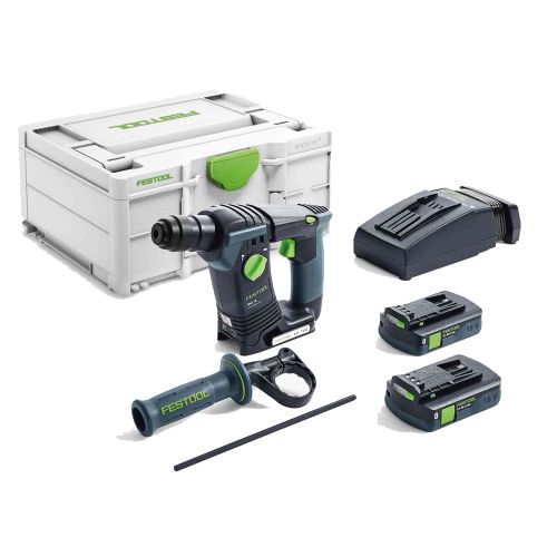 Perforateur SDS Plus sans-fil Festool BHC 18 C 3,1 I-Plus 18 V + 2 batteries 3,1 Ah + Systainer 3 photo du produit