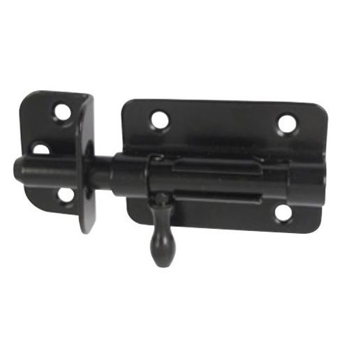 Verrou de box épaisseur 1,2mm + gâche diamètre 8mm noir - JARDINIER MASSARD - 540084 pas cher