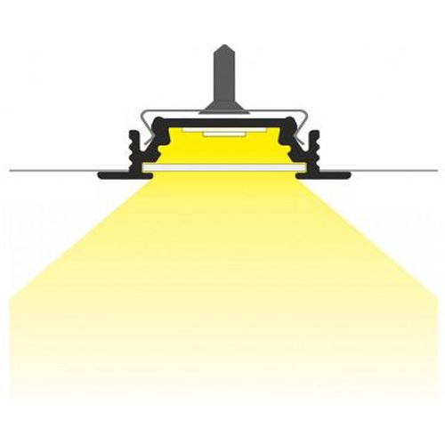 Profile rainure aluminium anodisé 1 m pour bandeaux LED 14,4 mm MIIDEX LIGHTING 9887 photo du produit Secondaire 1 L