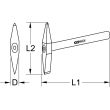 Marteau de soudeur en inox 300 g KS TOOLS 964.2021 photo du produit Secondaire 1 S