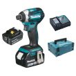 Visseuse à chocs 18V + 2 batteries 5Ah + chargeur + coffret MAKPAC - MAKITA - DTD154RTJ pas cher