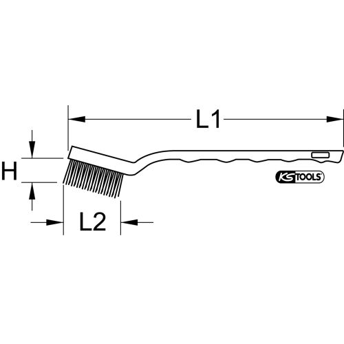 Brosse en laiton pour bougie 170 mm KS TOOLS 201.2316 photo du produit Secondaire 1 L