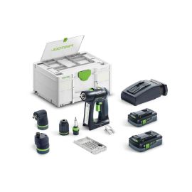 Perceuse-visseuse 18V Festool C 18 HPC 4,0 I-Set + 2 batteries 4 Ah + chargeur + coffret Systainer SYS3 - 577617 photo du produit Principale M