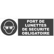 Panneau d’obligation rectangulaire 450x150mm 'port de lunettes de sécurité obligatoire' - NOVAP - 4030609 pas cher