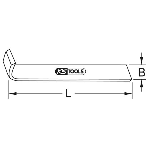Grattoir coudé BRONZEPLUS 255 mm KS TOOLS 963.9521 photo du produit Secondaire 1 L