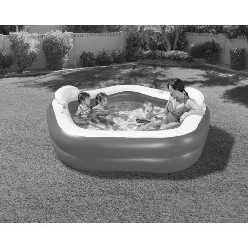 Piscine gonflable octogonale avec sièges et appuie-têtes - BESTWAY - 54153 pas cher Secondaire 5 L