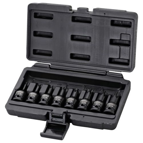 Coffret de 8 douilles à chocs courtes 1/2 '' TORX® T30 à T80 KS TOOLS 515.1107 photo du produit