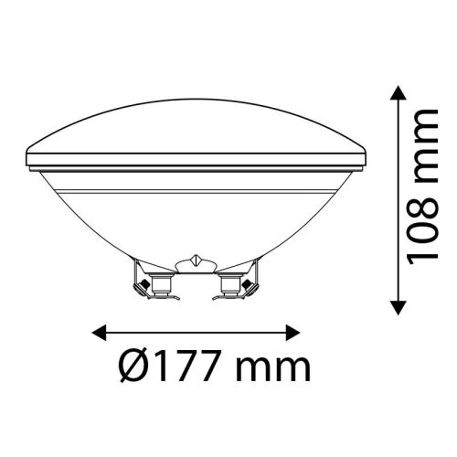 Projecteur LED piscine PAR56 12 VAC 18 W RGB + blanc MIIDEX LIGHTING 6107 photo du produit Secondaire 1 L